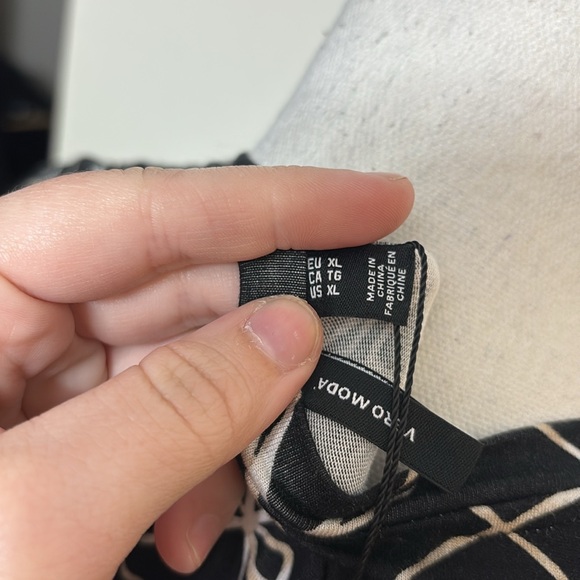 NWT Vero Moda Black Alberte Cilia Bow Top Long Sleeve Size XL - Picture 8 of 12